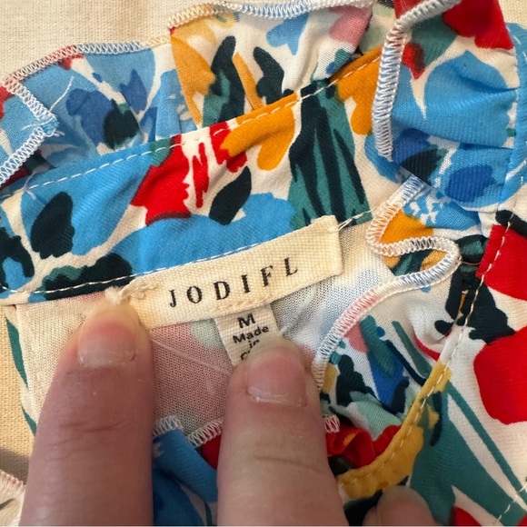 Jodifl Medium Floral Mini Dress ~ Flirty Feminine Easter Beach Colorful - Picture 6 of 7